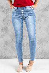 What You Want Jeans mit Knopfleiste und Tasche